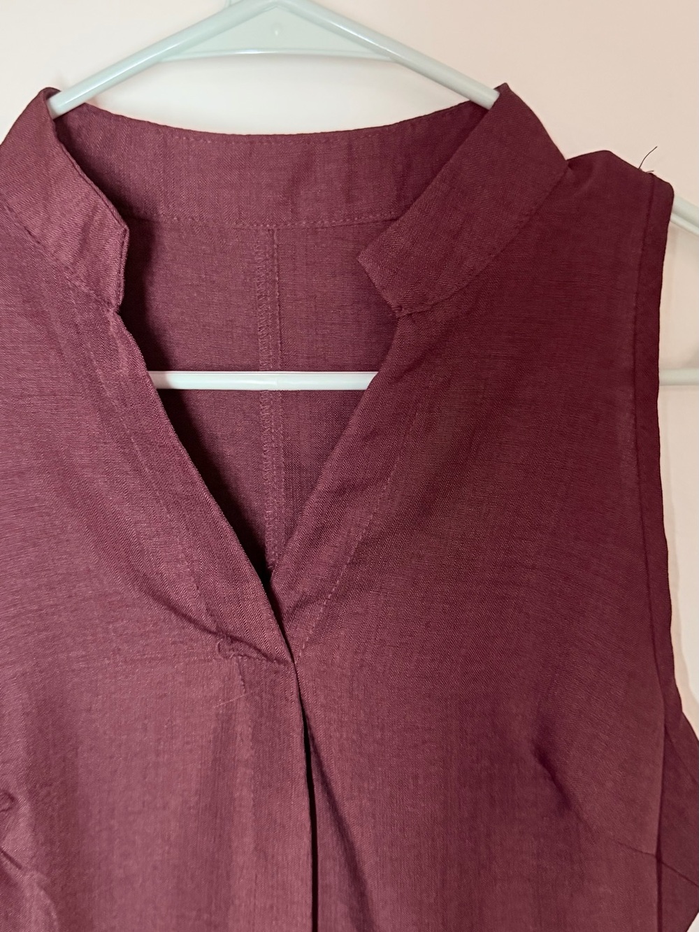 Sleeveless Burgundy Halter Fit & Flare Dress - Picture 5 of 9